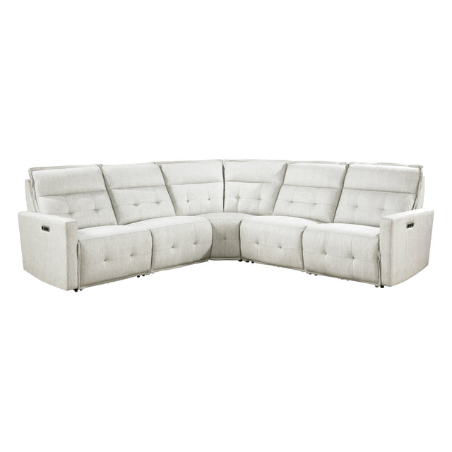 Salida-(5)5-Piece Modular Power Reclining Sectional with Power Headrests image