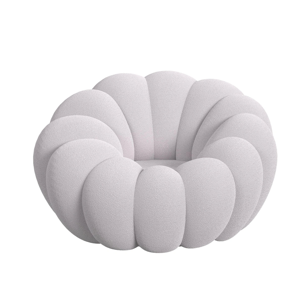 Bubble Swivel Chair and Ottoman in Grey