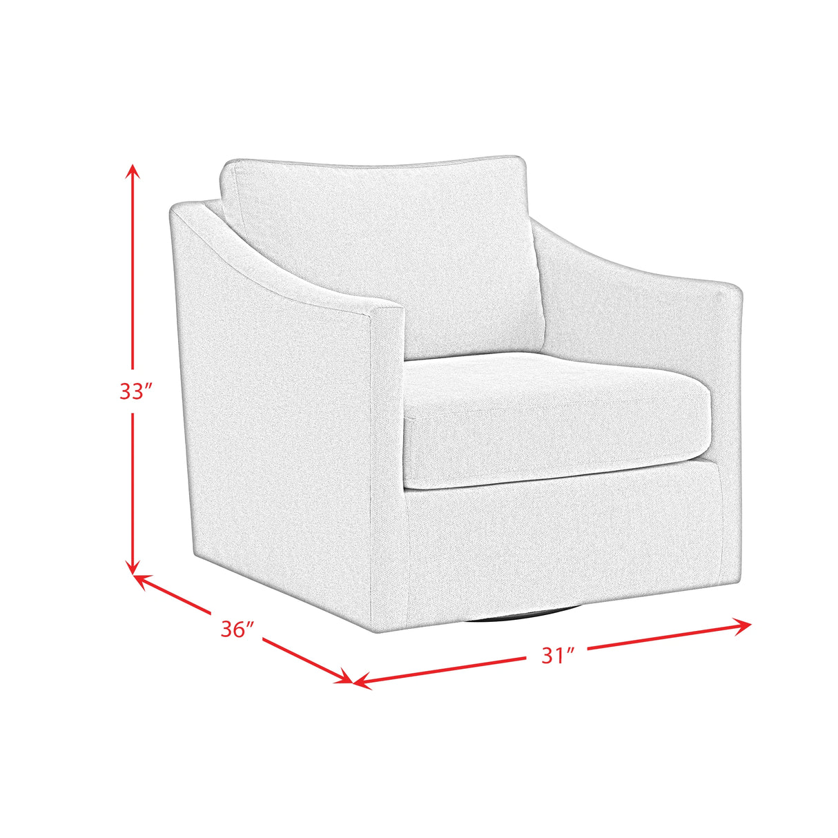 Acacia Swivel Chair in Freya Light Blue