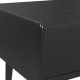 Lanette Coffee Table with White Marble and Lift-Top in Black