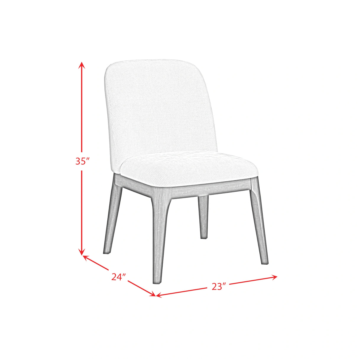 Sylvie Dining Side Chair with White Fabric (2 Per Carton)