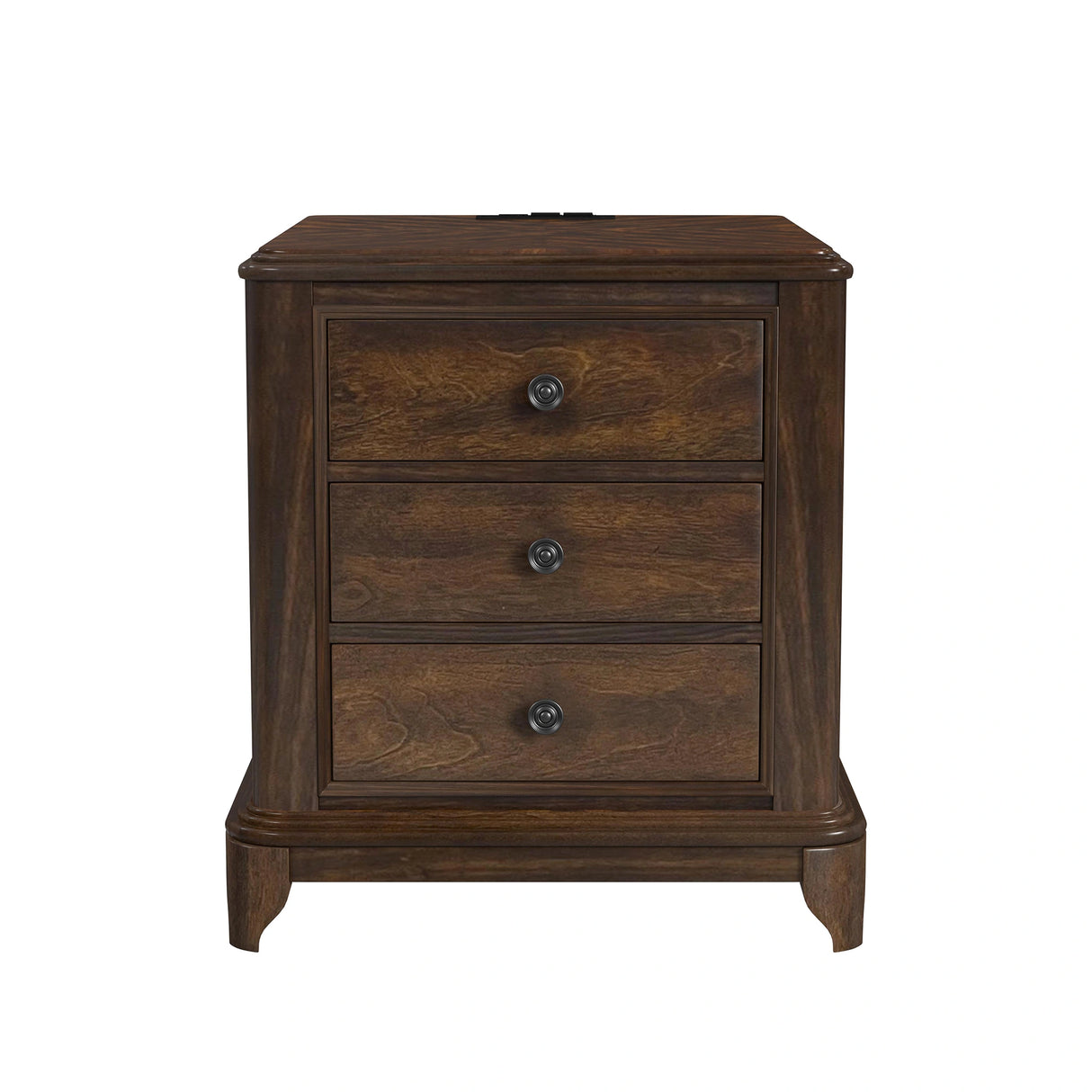 Phillipe 2-Drawer Cabinet with USB in Cherry