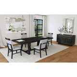 Transcend Dining Table with 22" Leaf in Charcoal