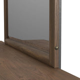 Brisbane UPH Bedroom Set with Boucle Beige and LED in Brown