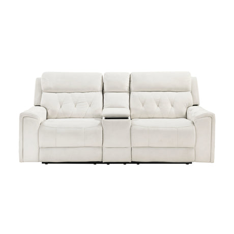 Celeste-Power Double Reclining Love Seat with Center Console, Power Headrests, Hidden Arms Cup Holders, Charging Ports and Wireless Charger image