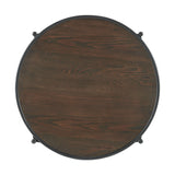 Vienna Round End Table with Wooden Top