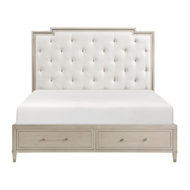 Genoa-(3) Queen Platform Bed with Footboard Storage image