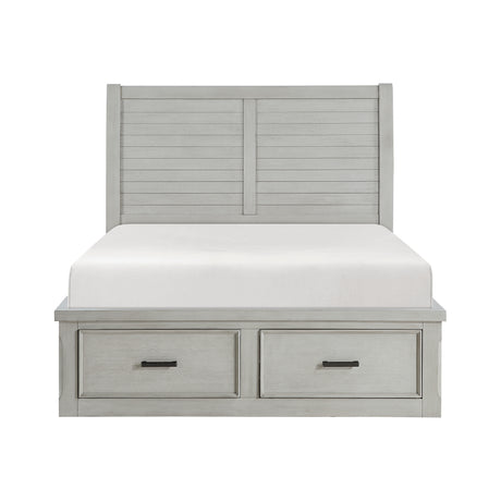 Willowbrook-(3) Queen Platform Bed with Storage Footboard and Side Rails image