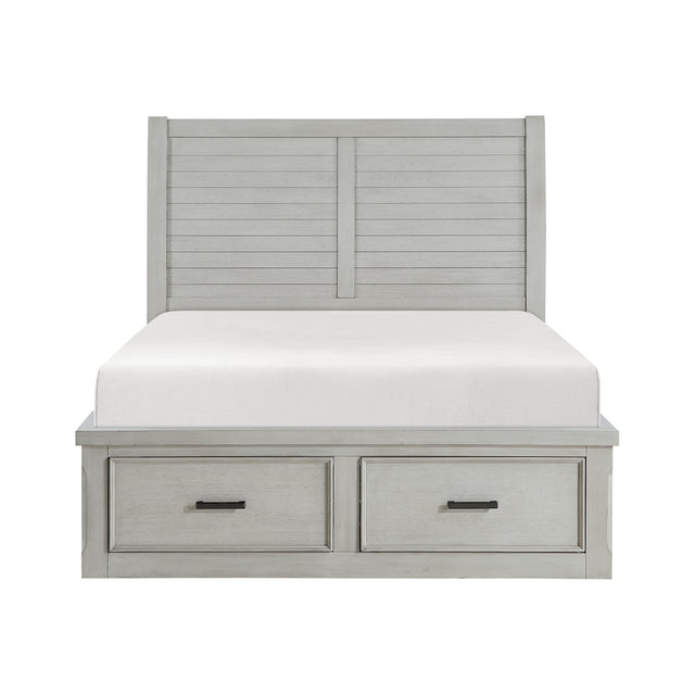 Willowbrook-(3) Queen Platform Bed with Storage Footboard and Side Rails image