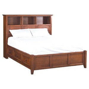 1370GAC GAC Queen Bookcase Storage Bed