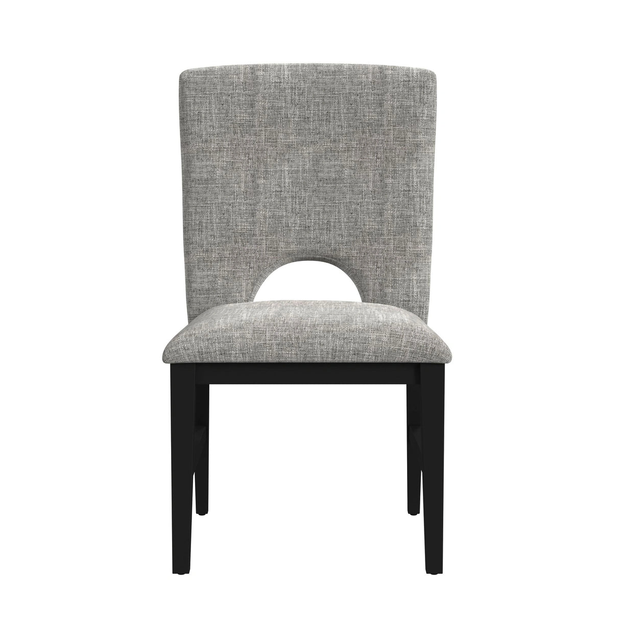 Oregon Side Chair with Grey Fabric in Black (2 Per Carton)