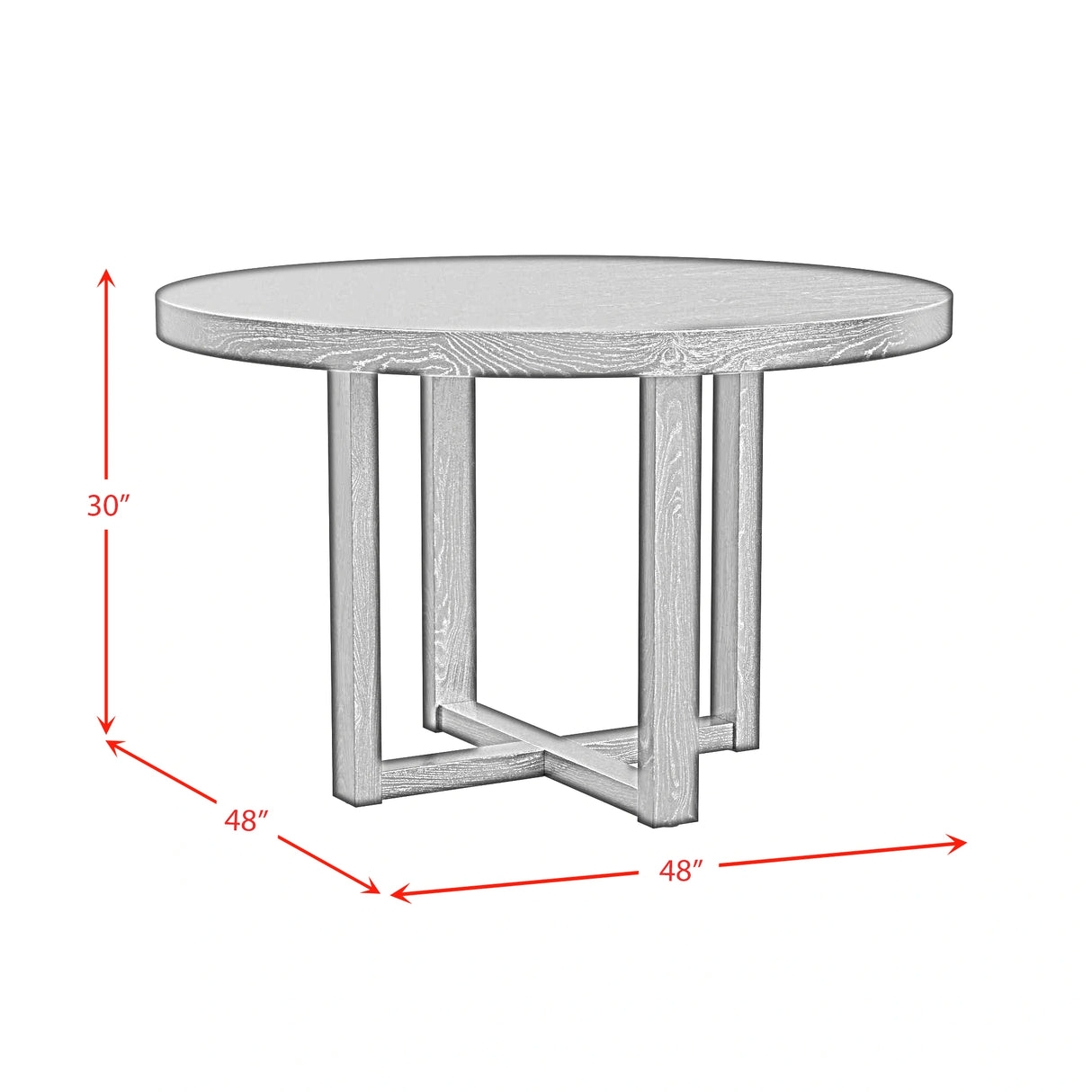 Bahama Breeze 47.5"" Round Dining Table in Black