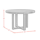 Bahama Breeze 47.5"" Round Dining Table in Black