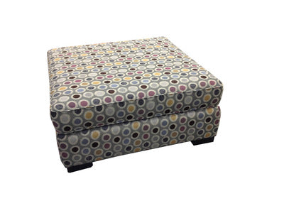 14629 Sq. Cocktail Ottoman - Stellar Smoke