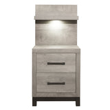 1577-4P-Bedroom (2) Night Stand with Wall Panel