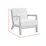 Marina Chair with Kidney Pillow and Brushed Espresso Finish