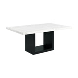 Valentino White 5PC Dining Set-Table & Four Grey Chairs