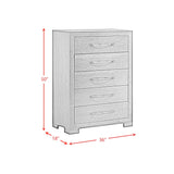 Allan Bedroom Set with 2 Nightstands in Black