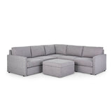 Flex 5-Seat Sectional with Narrow Arm and Storage Ottoman - 5000003374