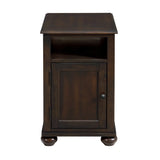 Wagner Chairside Table with USB in Cherry