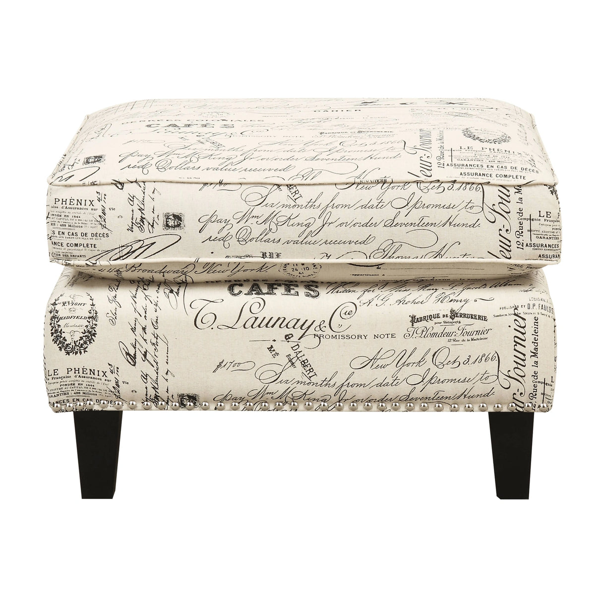 Erica 497 Ottoman W/Chrome Nail (ISTA 3)