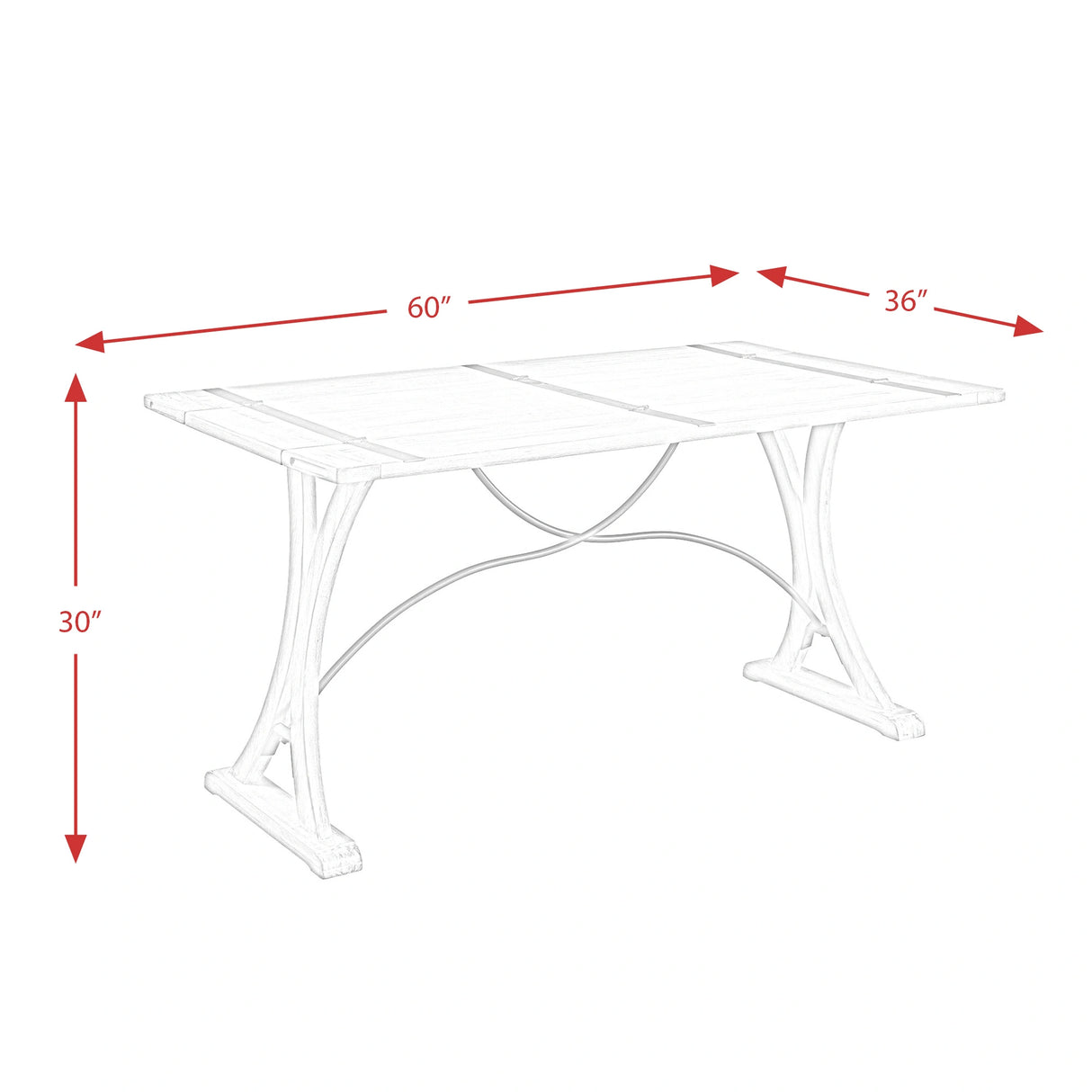 Callista Folding Top 5PC Dining Set-Table and Four Chairs