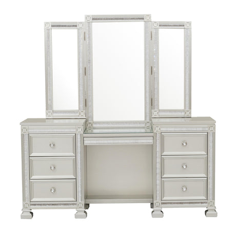 Bevelle-(4) Dressing Table with Mirror image