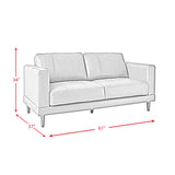 Hampton Loveseat In Fiero (Top Grain/PVC)