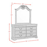 Northridge Dresser & Mirror Set in Cherry