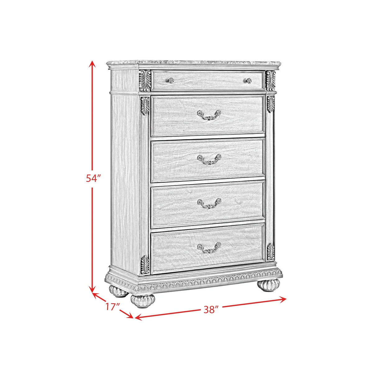 Cadenza UPH Bedroom Set with Black PU in Brown