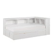 Galen-(4) Twin Bookcase Corner Platform Bed with Twin Trundle image