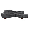Barre-(2)2-Piece Sectional with Pull-out Bed and Right Chaise with Hidden Storage, Adjustable Headrests image