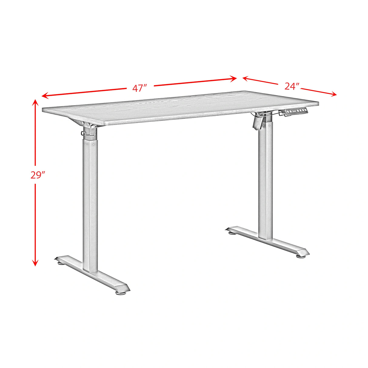 Oakland Adjustable Desk in Black - 3A Packing