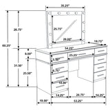 Felicity Makeup Vanity Table with LED Mirror