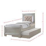 PLATINUM YOUTH TTWIN PLATFORM W/ TRUNDLE 6PC BEDROOM SET