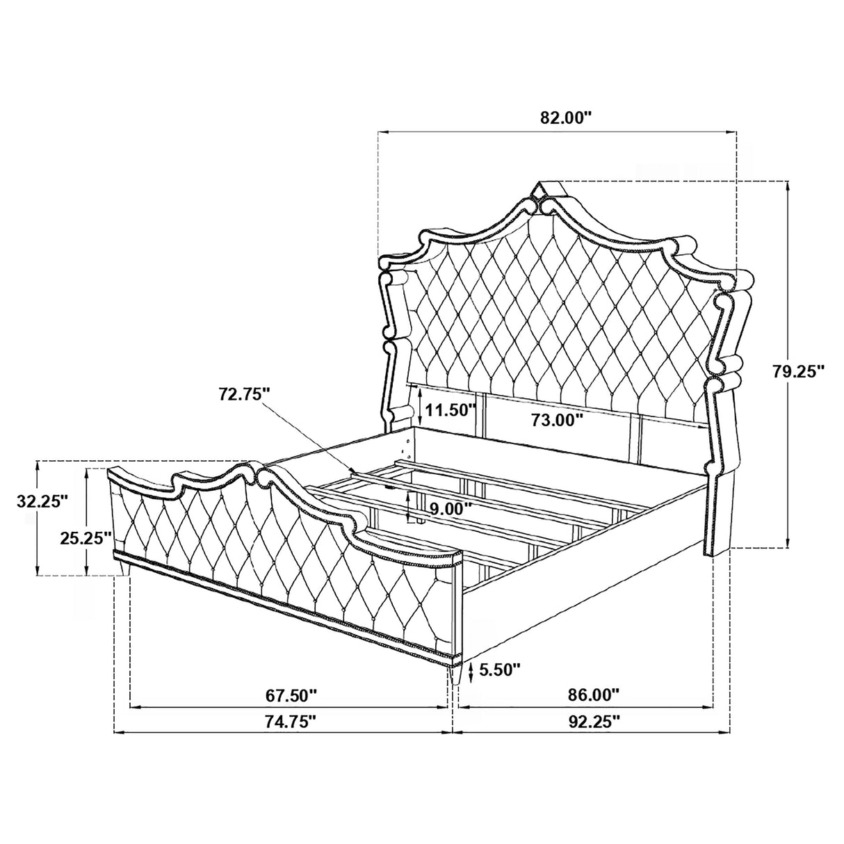 Antonella Panel Bed