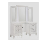 Twenty Nine Dressing Set w/LED & USB Plug in White with Stool