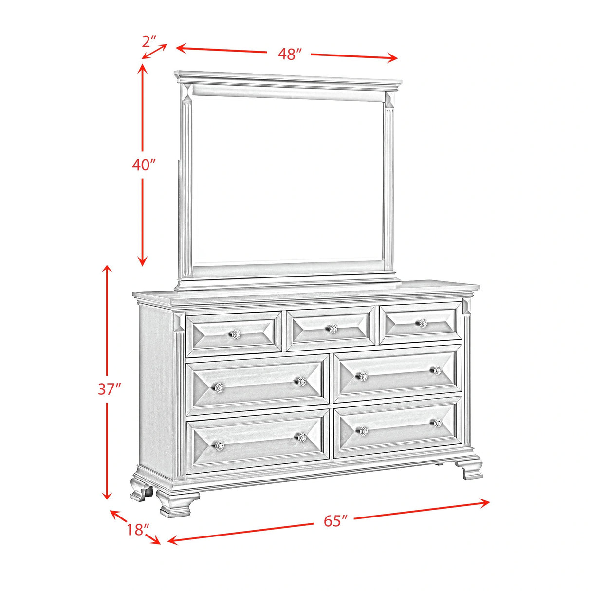 Bridgestone Dresser and Mirror Set
