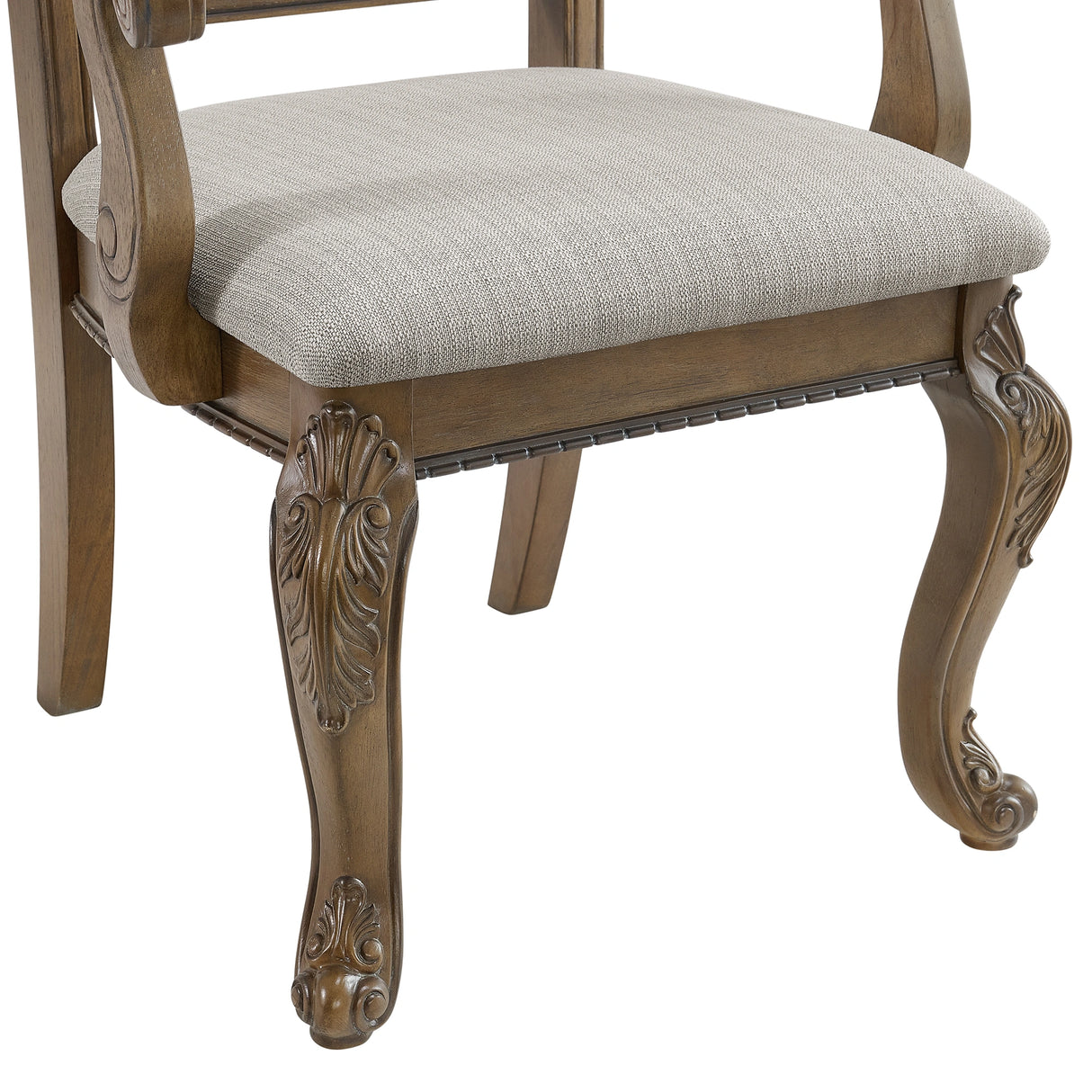 Madison Park Standard Height Dining Set in Walnut-Table and Four Chairs