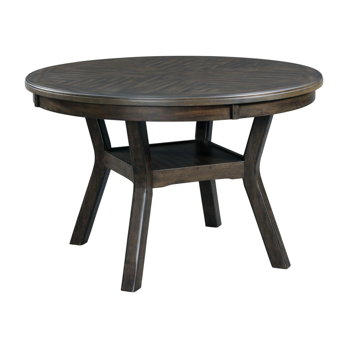 Amherst Standard Height 5PC Dining Set-Table and Four Faux Leather Side Chairs in Walnut
