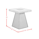 Jemma End Table in Grey and Dark Espresso