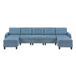 Garren-(7)7-Piece Sectional with Storage and Two Ottomans image