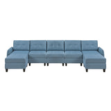 Garren-(7)7-Piece Sectional with Storage and Two Ottomans image