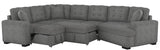Logansport Corner Seat with 1 Pillow in Gray 9401GRY-CR