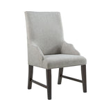 Montrose Dining Host Chair with Light Grey Fabric in Espresso (2 Per Carton)