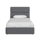 Valari Bed in Grey PU