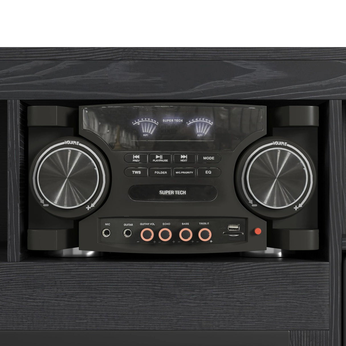 St. Cloud Fireplace with Sound System in Black