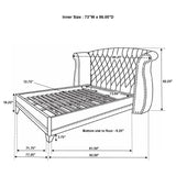 Barzini Wingback Platform Bed