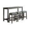 Oak Lawn Bar Table Single Pack (Table + Three Stools)