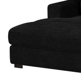 Arizona 4PC Sectional Set with LHF Chaise in Steno Black